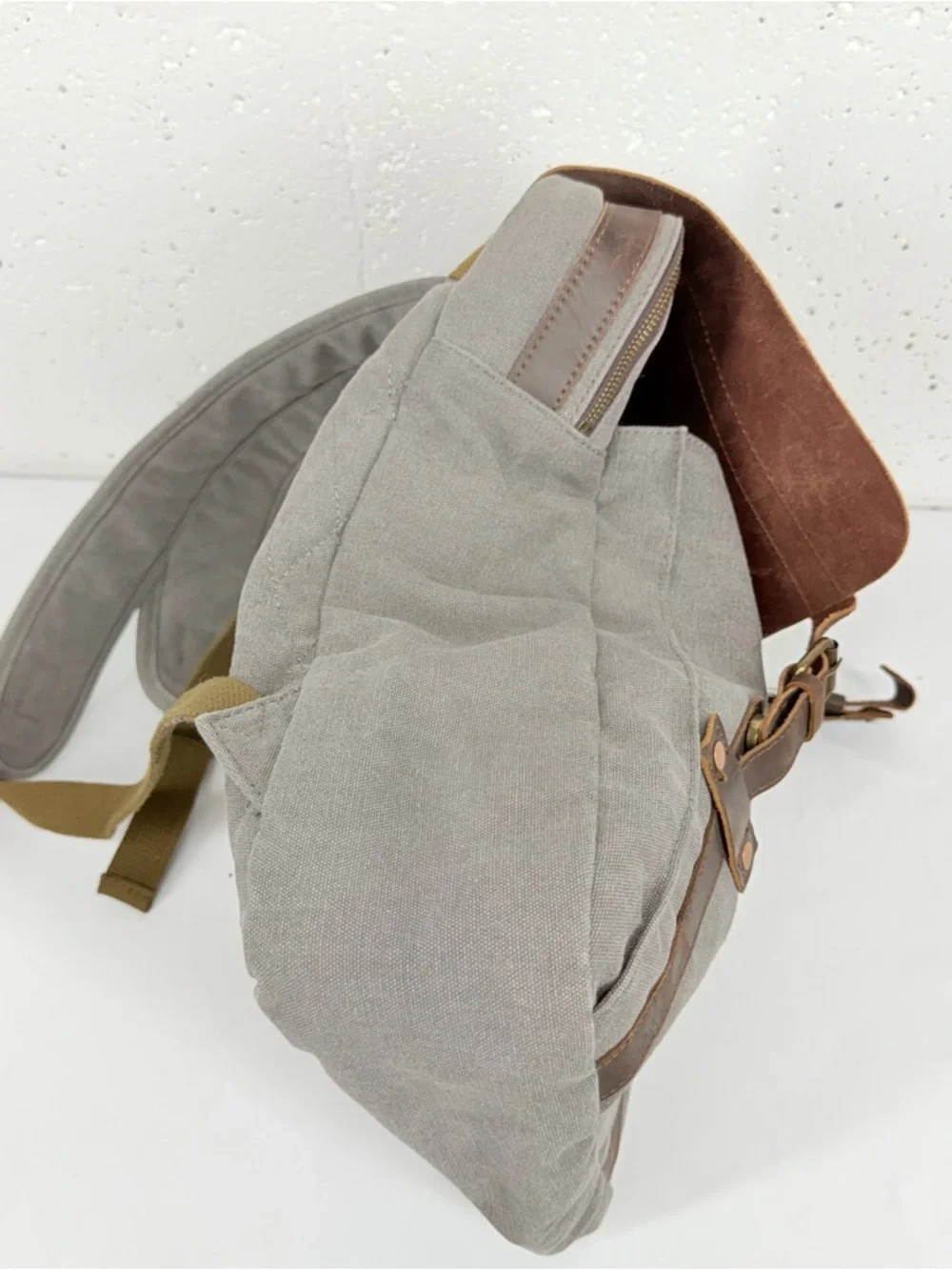 Savage Supply Leo Brown Canvas and Leather Backpack
